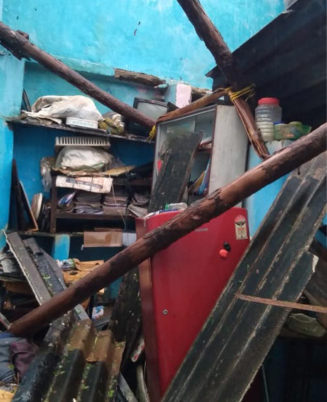 Christians' makeshift homes were wrecked and possessions ruined when cyclone Fani struck Odisha
