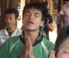 Myanmar refugees praying