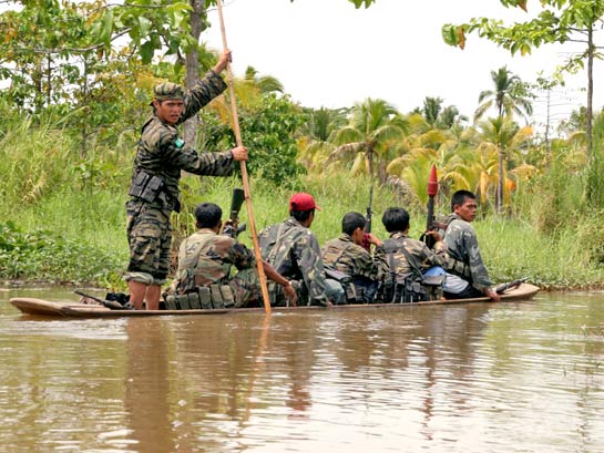 Members of the Moro Islamic Liberation Front (MILF) insurgency group in Mindanao