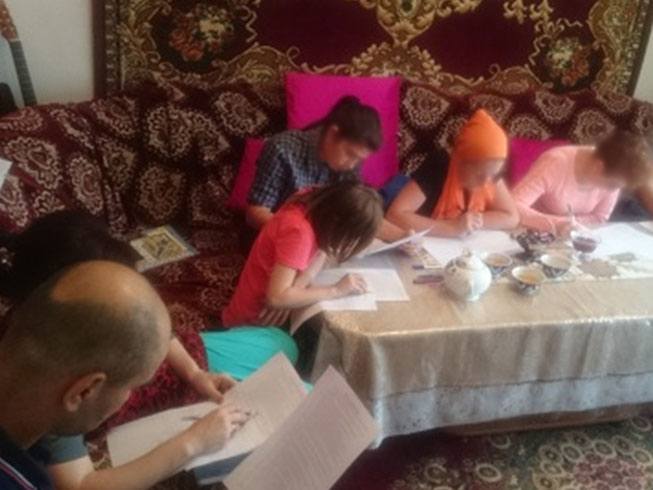 A church Bible-study group in Central Asia. Churches say every believer in their congregation is suffering some form of discrimination or persecution
