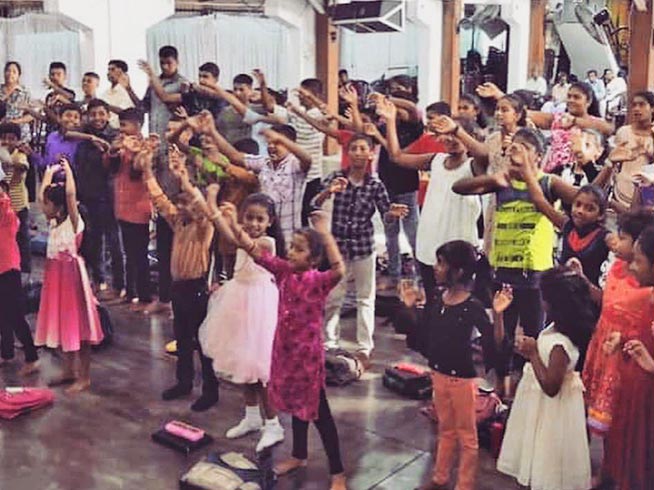 Children enjoying Sunday school at Zion Evangelical Church, Batticaloa on Easter Sunday. Moments later many of them were killed when an Islamist suicide bomber detonated his vest in the church grounds