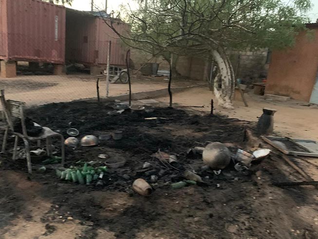Another building in the church compound in Maradi was completely destroyed in the arson attacks